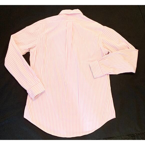 Ralph Lauren Mens Custom Fit Shirt Medium Pink White Striped Button Down Preppy - Picture 13 of 15